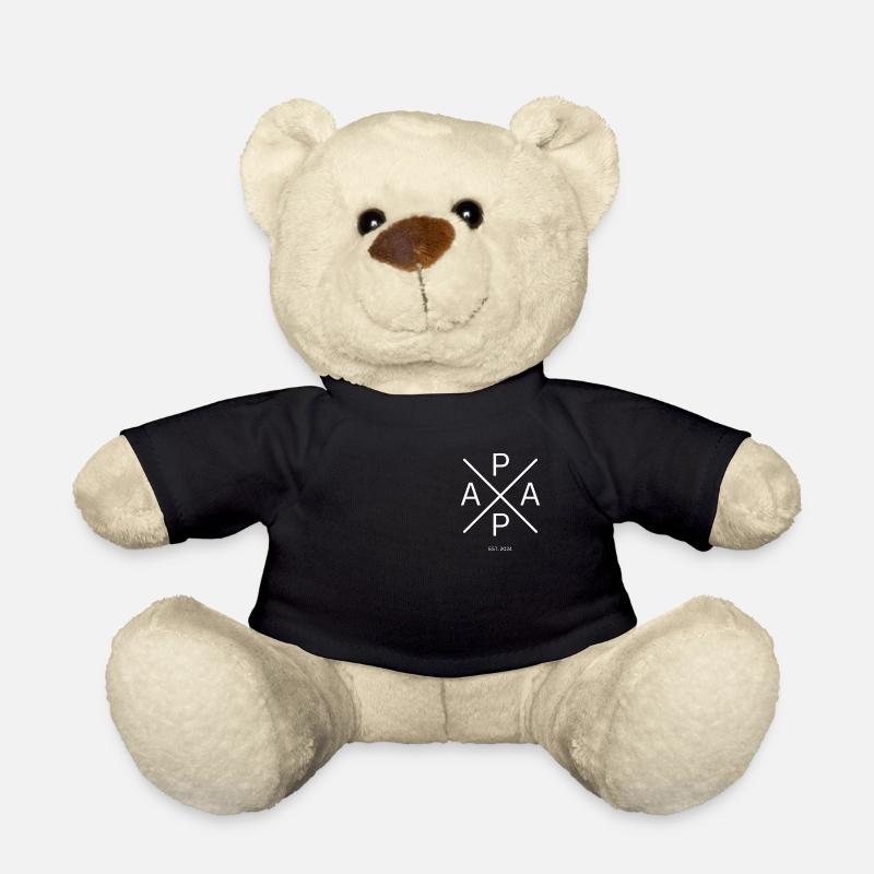 Papa Est. 2024 Vater Geschenk - Teddy - Schwarz