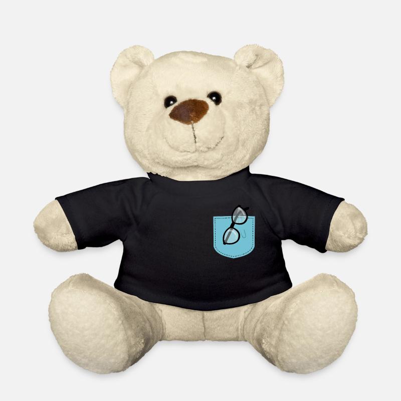 Glasses in the chest pocket - Teddy Bear - black