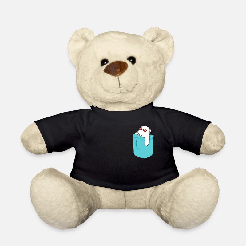 Pocket Eisbär Bär Sonne Cool Tasche - Teddy - Schwarz