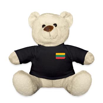 Drapeau de Lituanie utilisé look - Nounours - noir - Devant