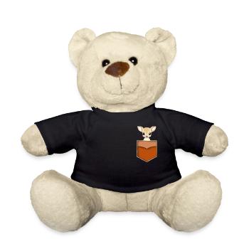 Poche cerf Bambi dans la poche - Nounours - noir - Devant