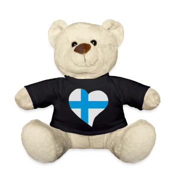 Coeur finlandais - Nounours - noir - Devant