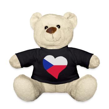 Tschechische Herz - Teddy - Schwarz - Vorne