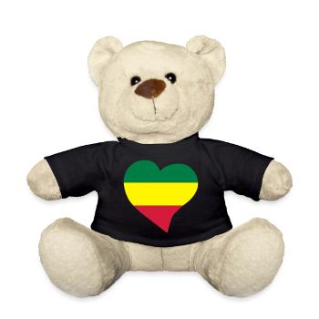 Rasta Herz - Teddy - Schwarz - Vorne