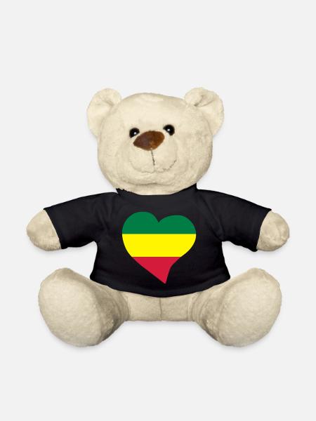 Rasta Herz - Teddy - Schwarz
