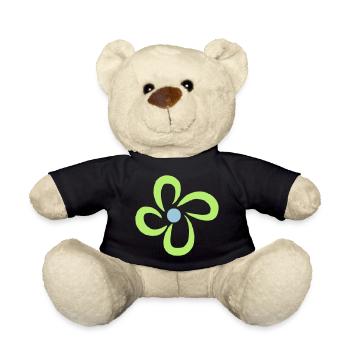 flower - Teddy Bear - black - Front