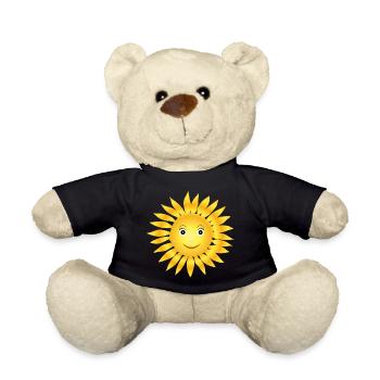 Sonne mit Gesicht am lächeln - Teddy - Schwarz - Vorne