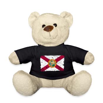 Florida Vintage Flagge - Teddy - Schwarz - Vorne