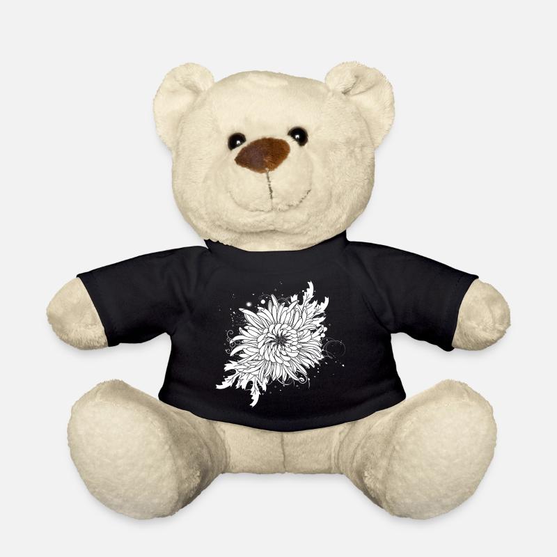 chrysanthème blanc - Nounours - noir
