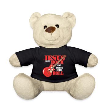 Jesus Rocks! I Dieu I Eglise I Rock I Guitare - Nounours - noir - Devant
