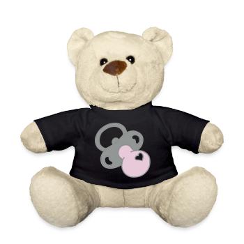 tetine coeur - Nounours - noir - Devant