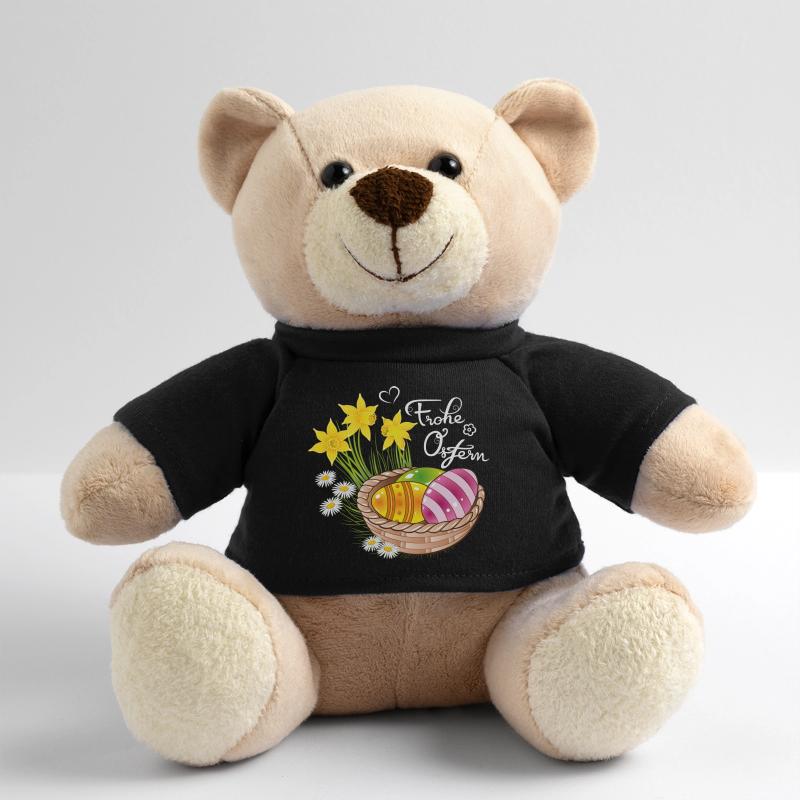 Happy Easter Easter basket Easter eggs Easter flowers eggs Teddy Bear