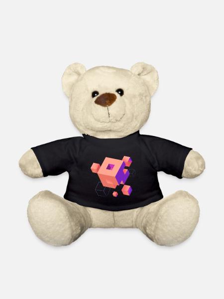 Cube Escher Space Nerd 3D AI Geek Cool PC Techie - Nounours - noir