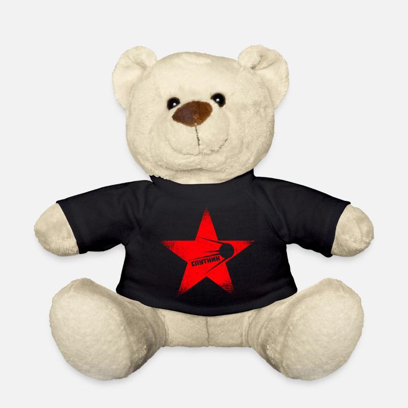 Red Star - Sputnik - Teddy Bear - black