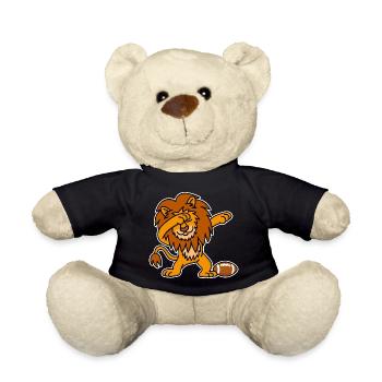Dab dabbing lion rugby American football lions - Teddy - Schwarz - Vorne