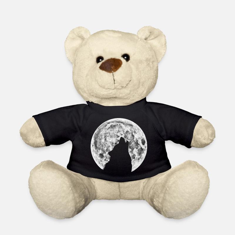Wolf in the moon - Teddy Bear - black