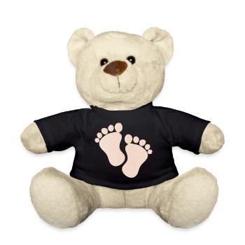 empreintes de bébé mignon - Nounours - noir - Devant