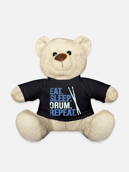 Eat. Sleep. Drum. Repeat. - Teddy - Schwarz