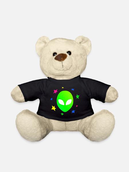 Alien Kopf Sterne Galaxy - Teddy - Schwarz