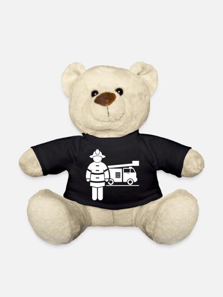 Feuerwehrmann Floriansjünger Brandbekämpfer - Teddy - Schwarz