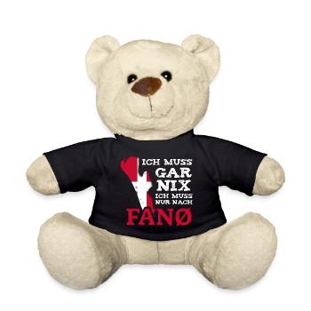 Fanø # Fanö # Ich muss gar nix # Dänemark - Teddy - Schwarz - Vorne