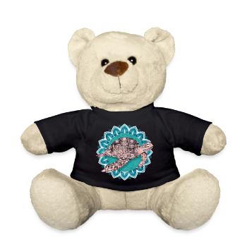 mandala fascinant avec tortue de mer - Nounours - noir - Devant