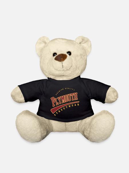 Plymouth England UK College High School Style - Teddy - Schwarz