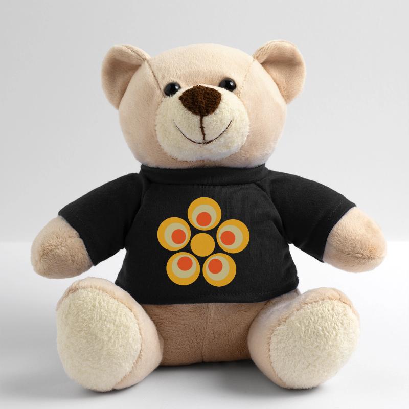70s Flower Pattern Teddy Bear