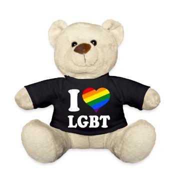 I Love LGBT - Teddy Bear - black - Front