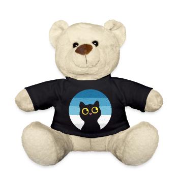 Katze Retro - Teddy - Schwarz - Vorne