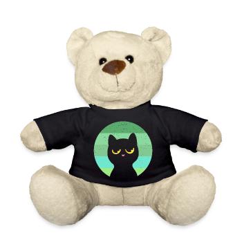 Katze Retro - Teddy - Schwarz - Vorne