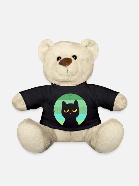 Katze Retro - Teddy - Schwarz