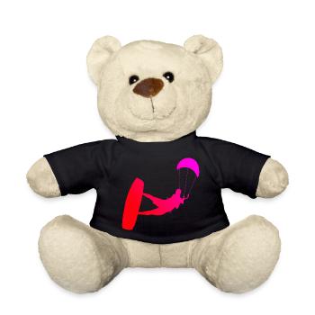Kitesurf Kitesurfer Men's Kite Kitesurfing - Teddy Bear - black - Front
