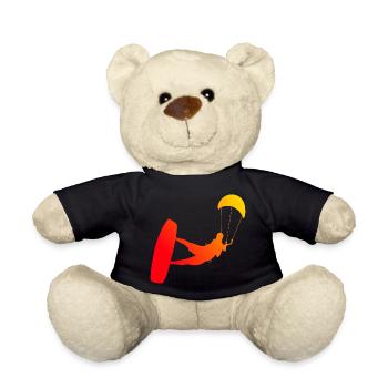 Kite Kitesurf Men Kiting Kitesurf kitesurfing Kitesurfing - Teddy Bear - black - Front