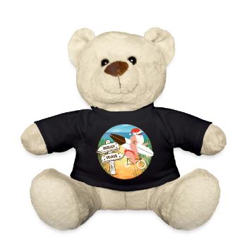 Weihnachtsmann macht Urlaub - Teddy - Schwarz - Vorne