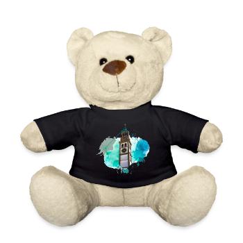 Augsburg Deutschland Stadt Skyline Splash Bunt - Teddy - Schwarz - Vorne