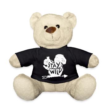 Bleib wild - Teddy - Schwarz - Vorne