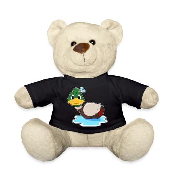 Ente Schwimmen - Teddy - Schwarz - Vorne