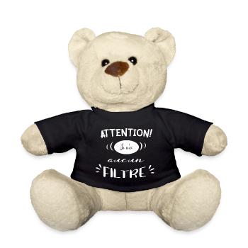 Attention sans filtre - Nounours - noir - Devant