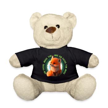 Ein Fuchs muss tun was ein Fuchs tun muss - Teddy - Schwarz - Vorne