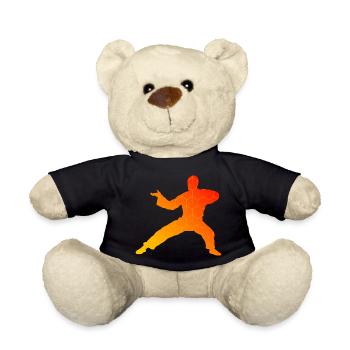 Wushu Kungfu Kung Fu Femmes Arts Martiaux Hommes - Nounours - noir - Devant