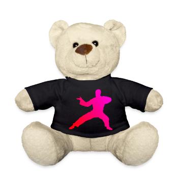 Wushu Kungfu Kung Fu Kampfsport Herren Damen - Teddy - Schwarz - Vorne