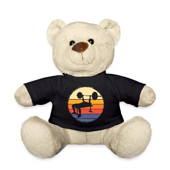 Bankdrücken Gewichtheben Kraftsport Fitness Stark - Teddy - Schwarz - Vorne