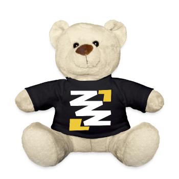 Basic simple digital art emblem with Z - Teddy Bear - black - Front
