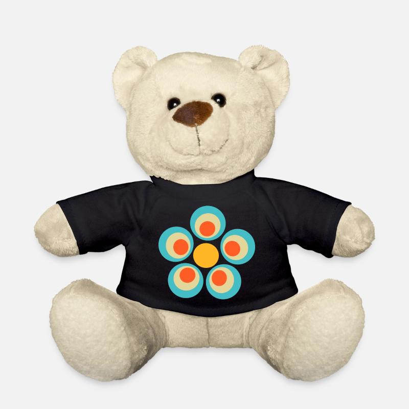 Blume hellblau blaue Blume Blumen blau rot Hippie - Teddy - Schwarz