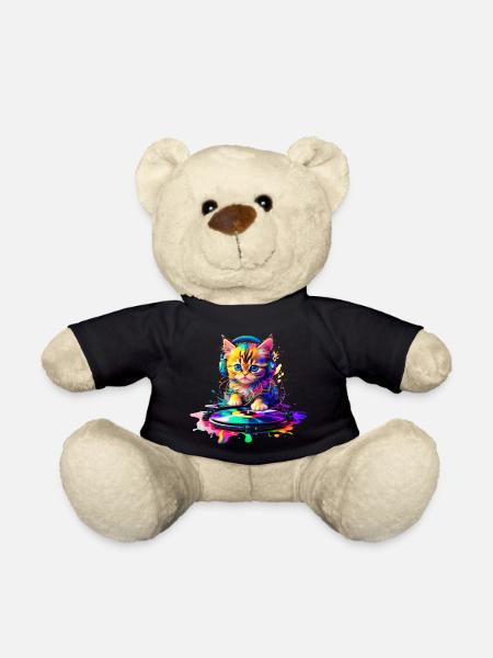 Chaton DJ - Arc-en-ciel 2 - Nounours - noir
