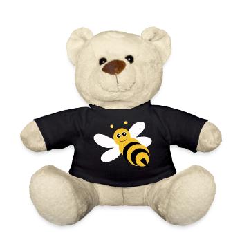 Cute Bee T-Shirt Funny Design Beekeeper - Teddy Bear - black - Front