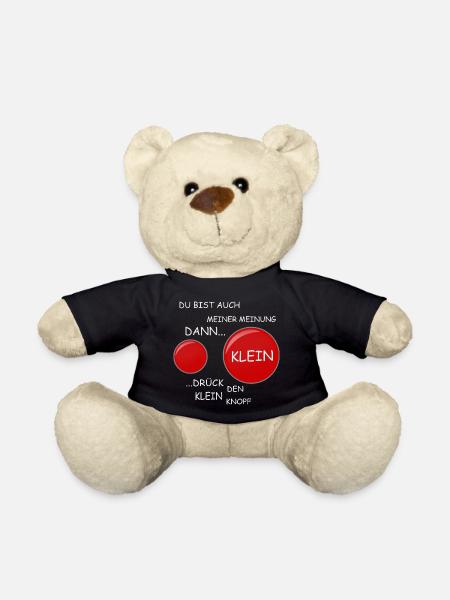 Rote Knopf - Teddy - Schwarz