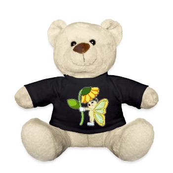 Butterfly Flower - Teddy Bear - black - Front