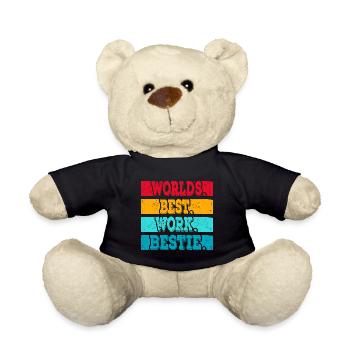 Worlds best Work Bestie Support Staff - Teddy Bear - black - Front